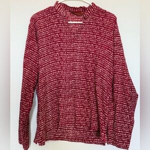 Women's Red Patterned Sweater
